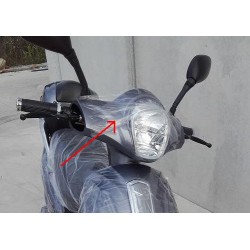 PLASTICA FRONTALE DEL FANALE ANTERIORE - bici elettrica scooter sky II tipo z-tech
