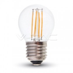 V-TAC 4427 Lampadina LED 4W 4500K 220V filamento E27 G45 Bianco naturale