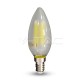 Lampadina LED - 4W Filament E14 Opaco Candela Bianco