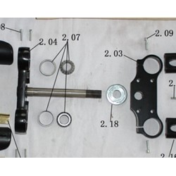 COPPIA PIASTRE FORCELLE ANTERIORI MINICROSS MORINI 65cc - sospensioni minimoto cross lem ktm