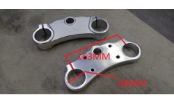 coppia piastre motard minigp interasse foro 48 lunghezza da foro a foro 163mm