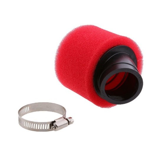 FILTRO ARIA IN SPUGNA ROSSO 48MM 45° PER CARBURATORE 28 NIBBI