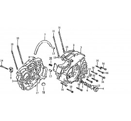 COPPIA CARTER MOTORE 250cc CROSS KAYO K2 BLOCCO CB250-C