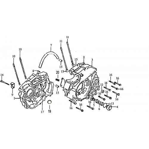 COPPIA CARTER MOTORE 250cc CROSS KAYO K2 BLOCCO CB250-C