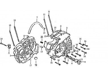 COPPIA CARTER MOTORE 250cc CROSS KAYO K2 BLOCCO CB250-C