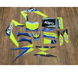 ADESIVI GIALLO FLU PER PITBIKE KAYO TD125 TSD110 TS90 TS90R