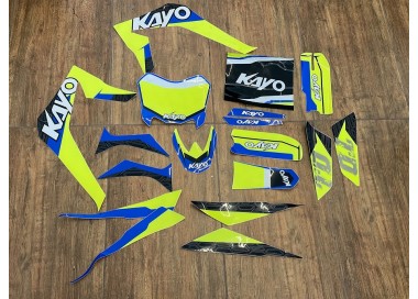 ADESIVI GIALLO FLU PER PITBIKE KAYO TD125 TSD110 TS90 TS90R