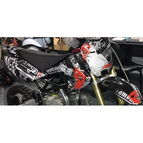 Adesivi GOTICI Per Carena Pit Bike CRF 70 Grafiche BSE cross minicross